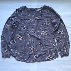 LOFT Floral Printed Longsleeves Blouse